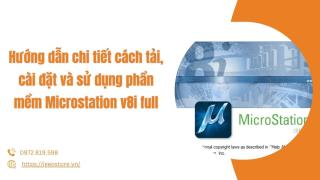 Hướng dẫn chi tiết cách tải, cài đặt và sử dụng phần mềm microstation v8i full